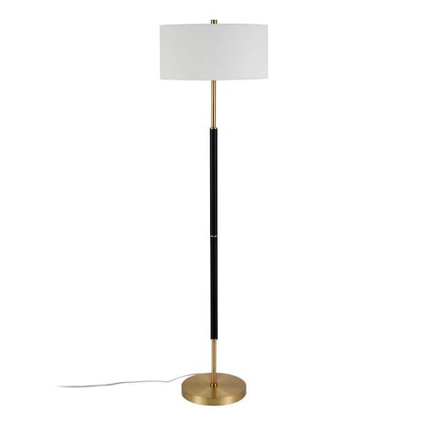 Meyer Cross Simone 61 5 In Matte Black And Brass Floor Lamp Fl0159 The Home Depot Meyer Cross Simone 61 5 In Matte Black, Typical Floor Lamp Height