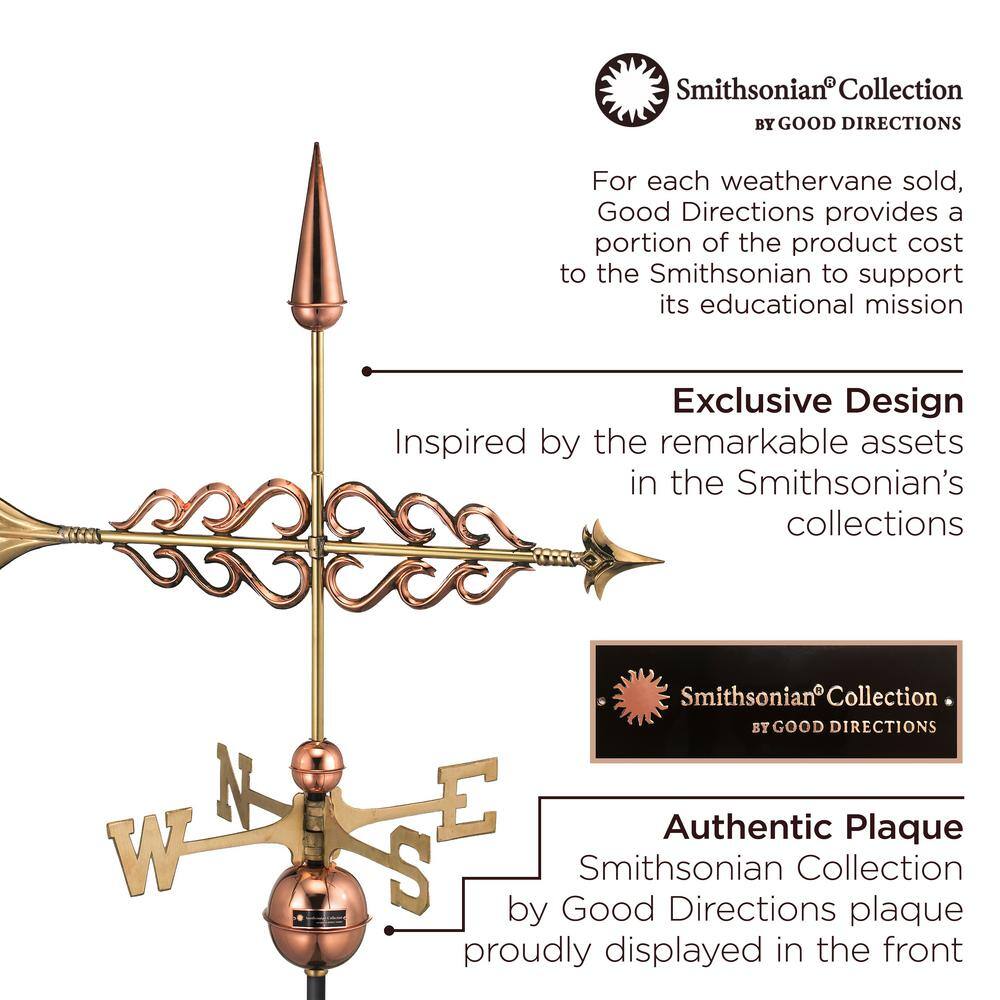 Smithsonian Collection Polished Copper Arrow Weathervane