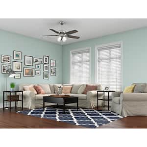 Amberlin 52 in. Indoor Brushed Nickel LED Ceiling Fan with Light Kit