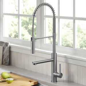 Artec Pro Pull-Down Single Handle Kitchen Faucet with Pot Filler in Spot Free Stainless Steel