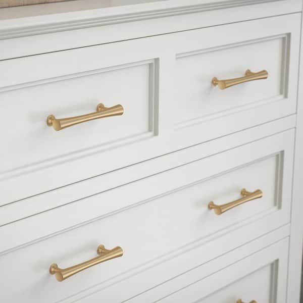 Drum 3-3/4 in. (96 mm) Classic Champagne Bronze Cabinet Drawer Pull