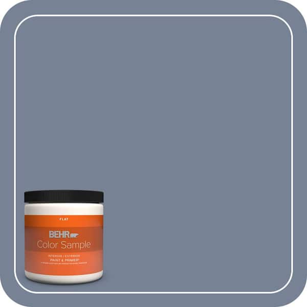 BEHR PREMIUM PLUS 8 oz. #PPU15-07 Tranquil Pond Flat Interior/Exterior Paint & Primer Color Sample