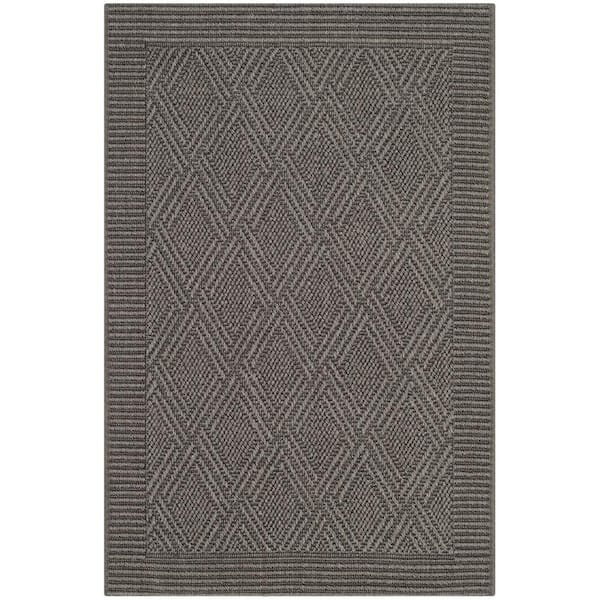 SAFAVIEH Palm Beach Ash Doormat 2 ft. x 3 ft. Border Area Rug