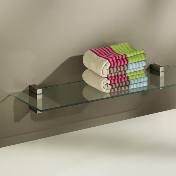 31-1/2 in. L x 10 in. D Glass Shelf in Clear
