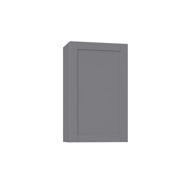 J Collection Shaker Assembled 24 In X 40 In X 14 In Wall Cabinet In Gray W2440 L R Gs The Home Depot