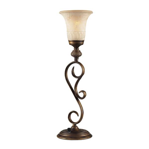 Titan Lighting Briarcliff 22 in. Weathered Umber Table Lamp