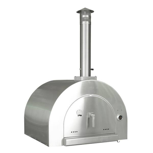 Hanover Portable Wood Fired Outdoor Pizza Oven in Stainless Steel HPZ100 -  The Home Depot