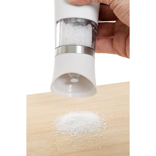  Gravity Electric Pepper and Salt Grinder Set [White