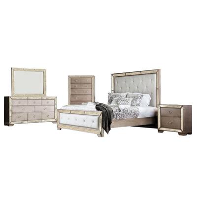 William S Home Furnishing Eliora 4, Queen Bed Frame And Dresser Set