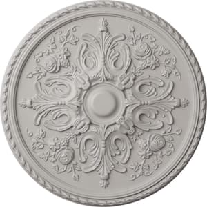 32-5/8 in. x 2 in. Bradford Urethane Ceiling Medallion (Fits Canopies up to 6-5/8 in.), Ultra Pure White