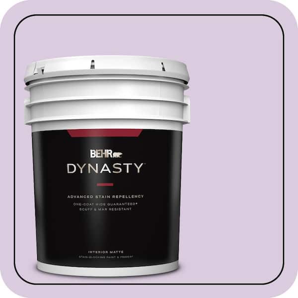 BEHR DYNASTY 5 gal. #660C-2 Violet Mist Matte Interior Stain-Blocking Paint & Primer