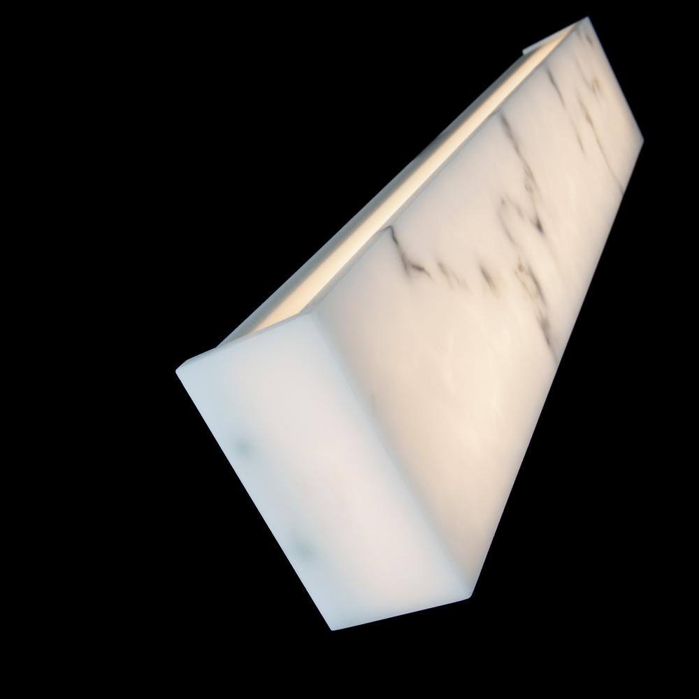 Museo 18" White Acrylic LED Bath Bar with Faux Alabaster Shade