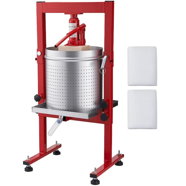 Hydraulic Fruit Wine Press, 7.93Gal/30L, Stainless Steel Manual Juice Extractor, Ideal for Cider Apple and Grape