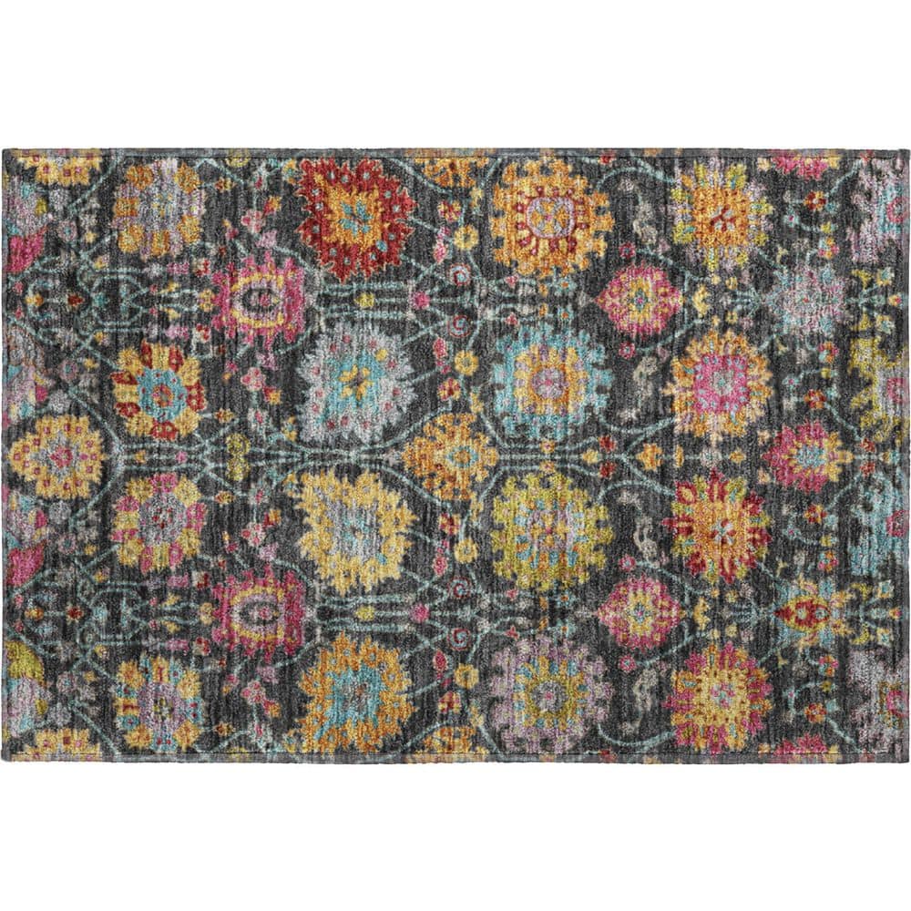 Mayfield Premium Machine Washable Abstract AMF2288 Black 2 ft. x 3 ft. Accent Rug price history on PriceWatchPro