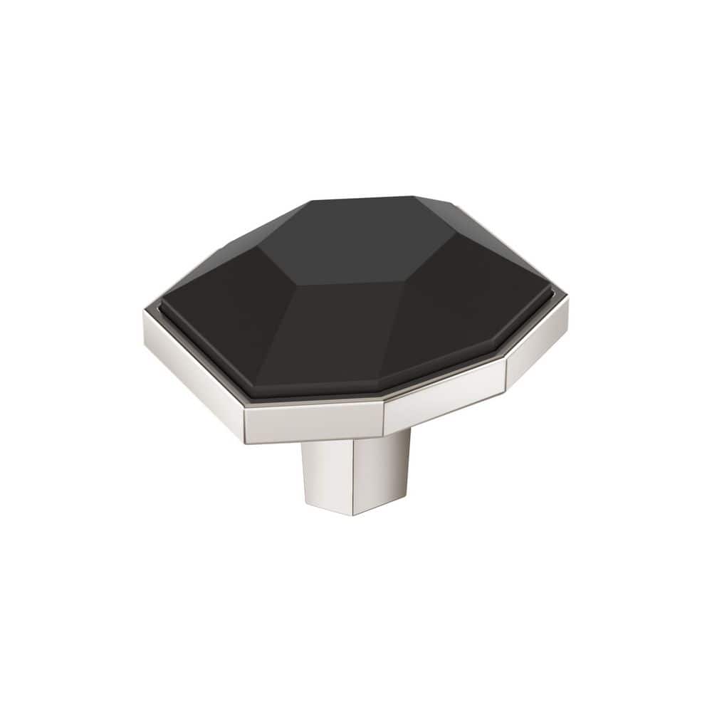 London 1-5/8 in. (41 mm) Length Black Bronze/Polished Nickel Geometric Cabinet Knob price history on PriceWatchPro