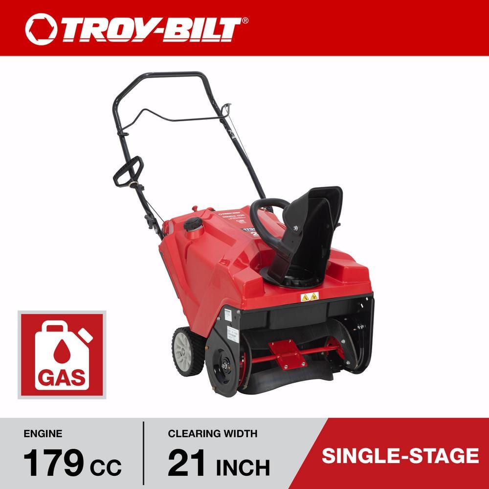 Troy-Bilt Squall 21 in. 179 cc Single-Stage Gas Snow Blower with Electric Start and E-Z Chute Control