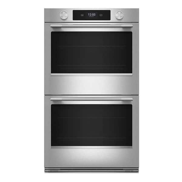30 in. Double Electric Wall Oven with True Convection Self-Cleaning and Assisted Cooking Modes in PrintShield Stainless