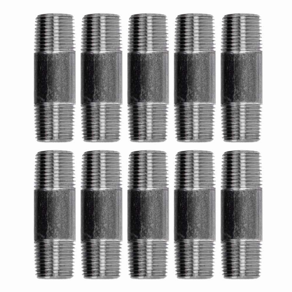 3/8 in. x 2 1/2 in. Black Steel Nipple (10-Pack) price history on PriceWatchPro