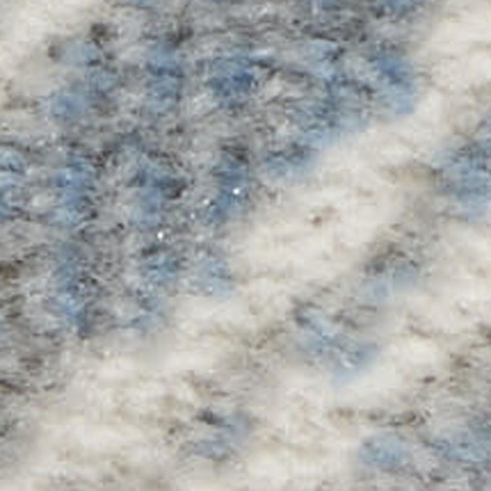 2 ft. x 8 ft. Blue Floral Washable Area Rug