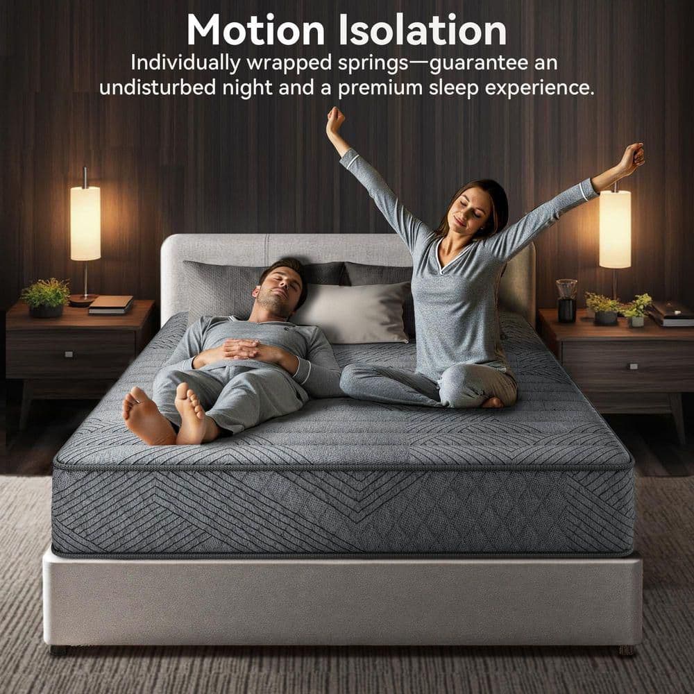 Cooling Innerspring Queen Medium Memory Foam 10 in. Bed-in-a-Box Mattress - thumbnail 10