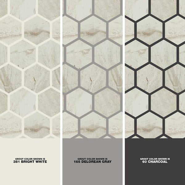 Vigo Gris Hexagon 12 in. x 12 in. Matte Ceramic Floor and Wall Tile (8 sq. ft./Case)