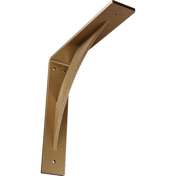 Ekena Millwork 2 in. x 12 in. x 12 in. Steel Hammered Gold Legacy Bracket