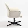 Homy Casa THR Kid's Gaming and Student Swivel Writing Chair Ergonomic Adjustable Height Task Chair in Cream THR CHENILLE