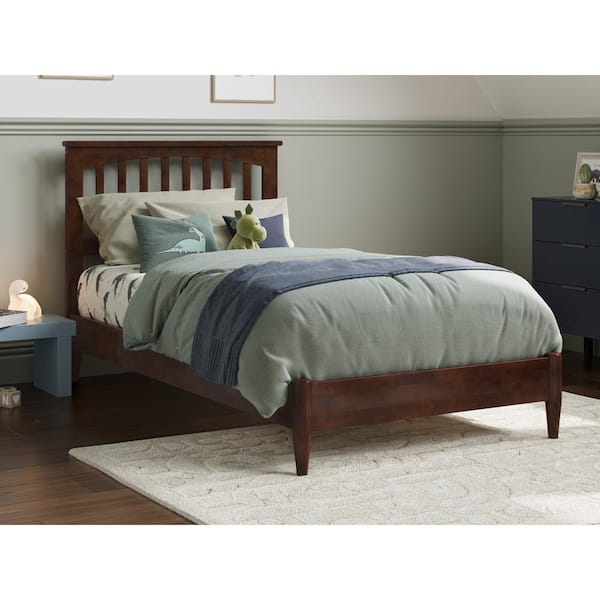 AFI Becket Walnut Brown Solid Wood Frame Twin Low Profile Platform Bed ...