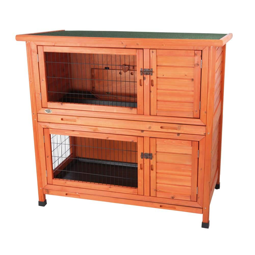 TRIXIE 3.8 ft. x 2.1 ft. x 3.6 ft. 2-in-1 Rabbit Hutch 62402 - The Home ...