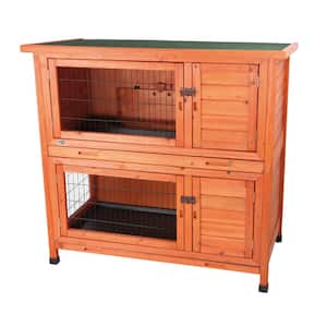 3.8 ft. x 2.1 ft. x 3.6 ft. 2-in-1 Rabbit Hutch