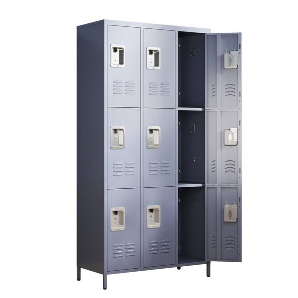 Tahanbath 72 in.H 9-Door Metal Lockers with Lock - Storage Cabinet