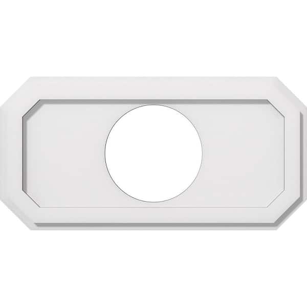 22 in. x 11 in. x 1 in. Emerald Architectural Grade PVC Contemporary Ceiling Medallion