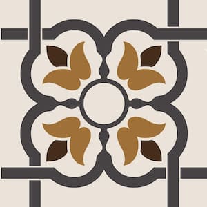 4 in. x 4 in. Brown, Gray and Off-White B101 Vinyl Peel and Stick Tile (24 Tiles, 2.67 sq. ft./pack)