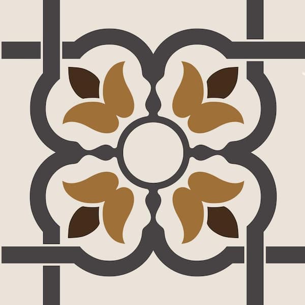 MI ALMA 6 in. x 6 in. Brown, Gray and Off-White B101 Vinyl Peel and Stick Tile (24 Tiles, 6 sq. ft./pack)
