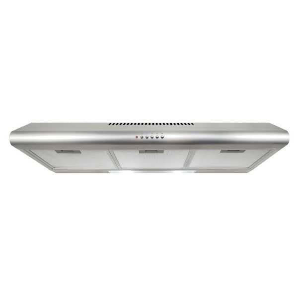 Cosmo 36 in. Ducted Under Cabinet Range Hood in Stainless Steel with Touch Display, LED Lighting and Permanent Filters