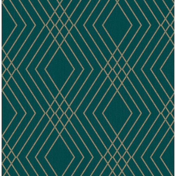 Shard Green Trellis Non-Pasted Wallpaper, 56.4 sq. ft.