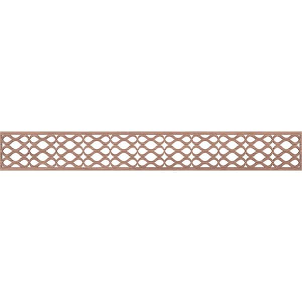 Ekena Millwork Somerset Fretwork 0.25 in. D x 46.5 in. W x 6 in. L Walnut Wood Panel Moulding