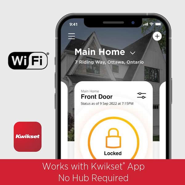 HALO Satin Nickel Electronic Smart Lock Deadbolt Feat SmartKey Security,Touchscreen and Wi-Fi and San Clemente handleset