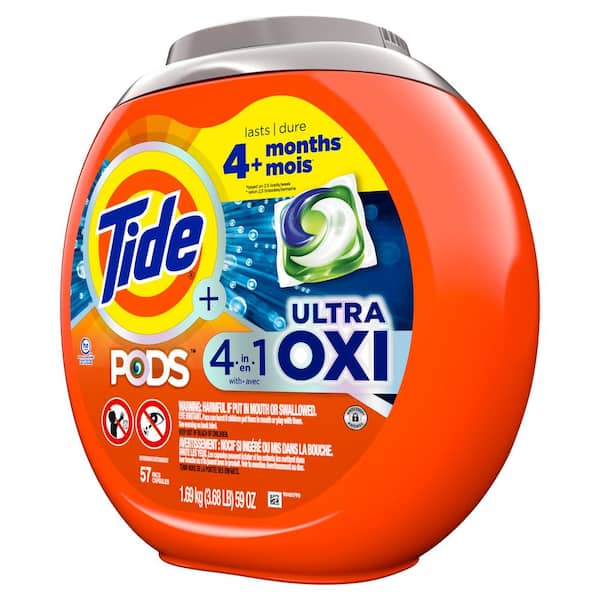 Tide 4-In-1 Ultra Oxi Laundry Detergent Pods (57-Count) (Multi