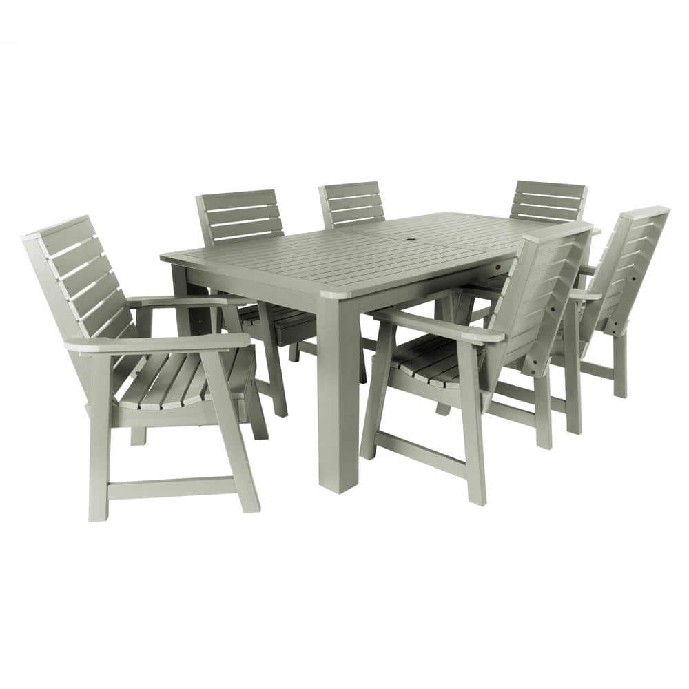 Highwood Weatherly 7-Piece Rectangular Plastic Outdoor Dining Set 84 in. x 42 in -  ST7WL1CO5AAEUC
