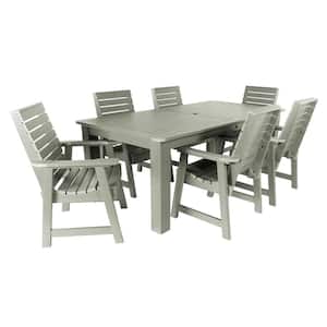 Weatherly 7-Piece Rectangular Plastic Outdoor Dining Set 84 in. x 42 in.