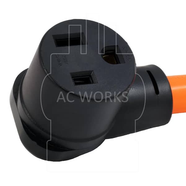 AC WORKS 1.5 ft. 50 Amp 125/250-Volt SS2-50P/CS6365 Locking Plug