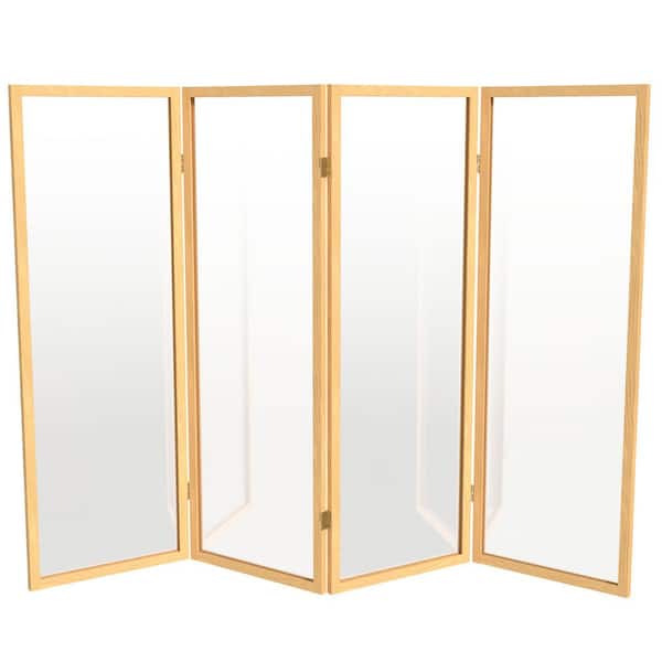 4 ft. Short Clear Plastic Partition Natural 4 Panel