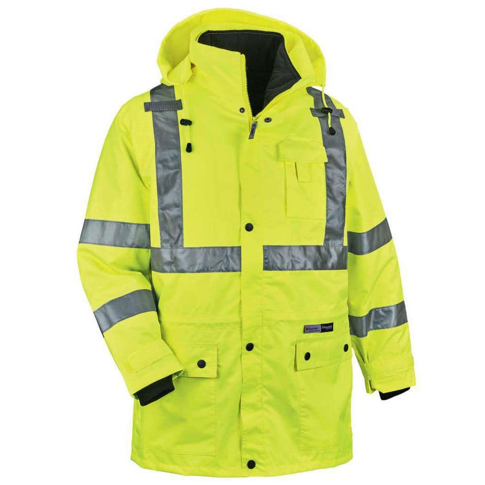 Ergodyne GloWear 8385 Men's 4XL Lime High Visibility 4-in-1 Jacket