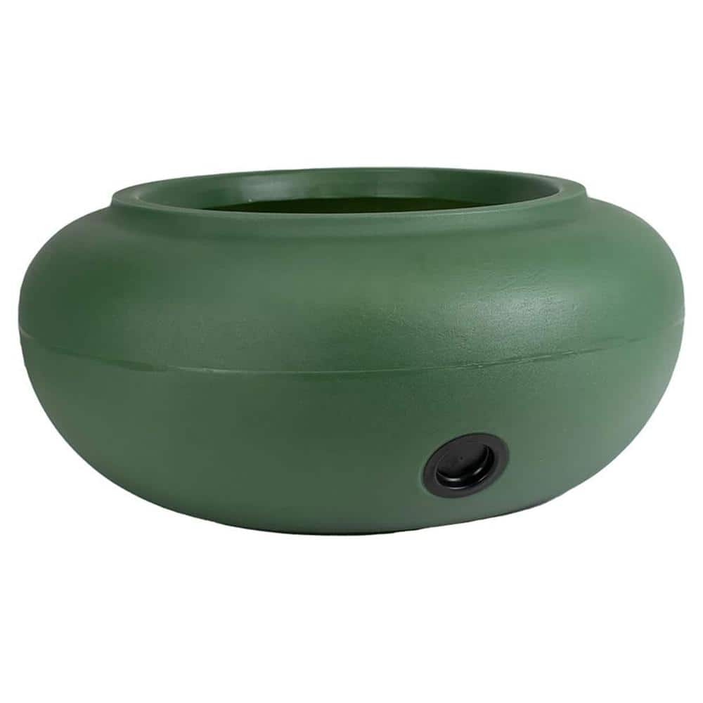 Grassy Green 21 Inch Round Plastic Garden Hose Storage Pot