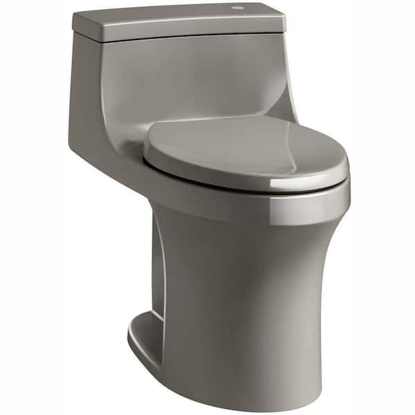 KOHLER San Souci Touchless Comfort Height 1-Piece 1.28 GPF Single Flush Elongated Toilet with AquaPiston Flush in Cashmere