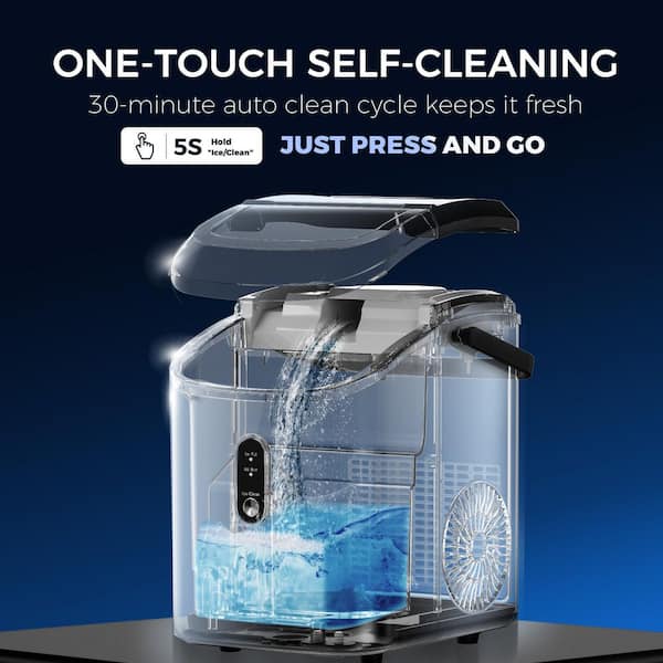 SIMZLIFE 9.5 in. 34 lb. Nugget Ice Countertop Portable Ice
