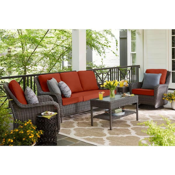 red outdoor sofa cushions