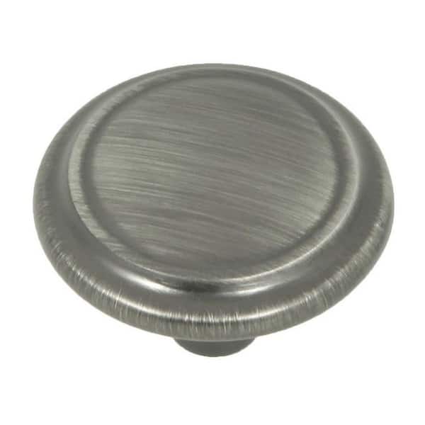 Stone Mill Hardware Sidney 1-1/4 in. Weathered Nickel Circular Cabinet Knob (10-Pack)