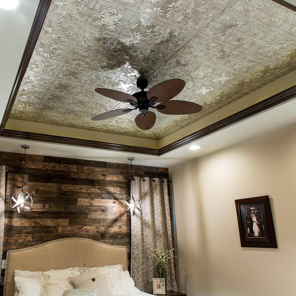Gray Faux Tin 48'' x 24'' Decorative Ceiling Tiles